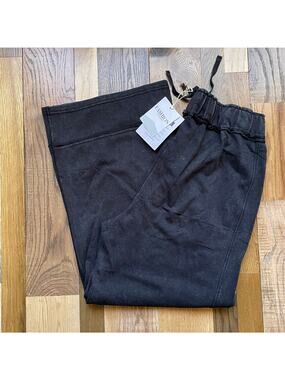 Wide Leg NWT Sweatpants Womens XL Black Athleisure Lounge Casual Pants